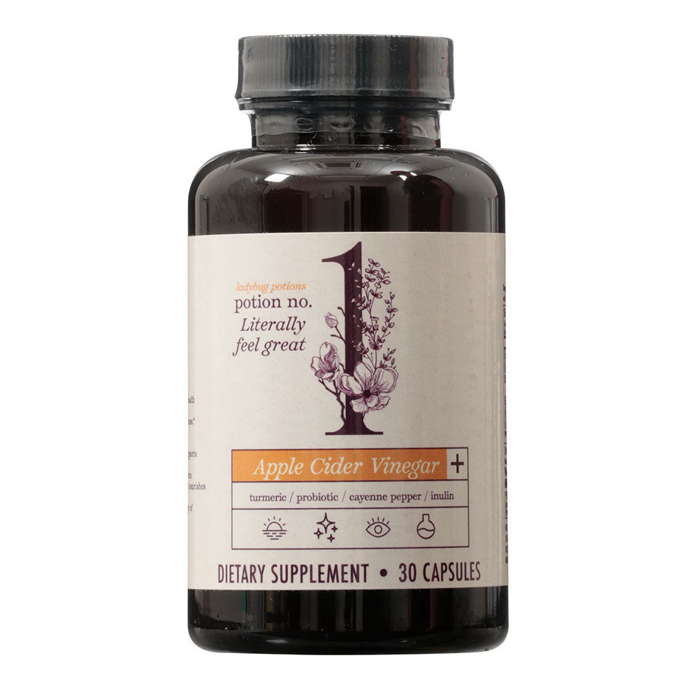 Ladybug Potion No1 Feel Great Apple Cider Vinegar Plus Capsules, Supports Digestive Health, 30 Ea